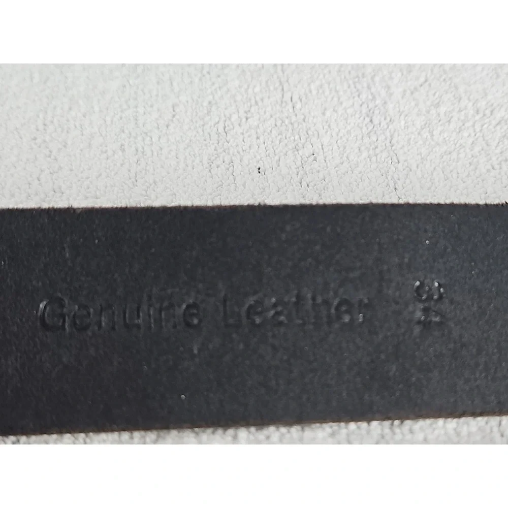 TIMBERLAND Unisex Plain‎ Black Genuine Leather Belt w/ Buckle Size 34 NEW